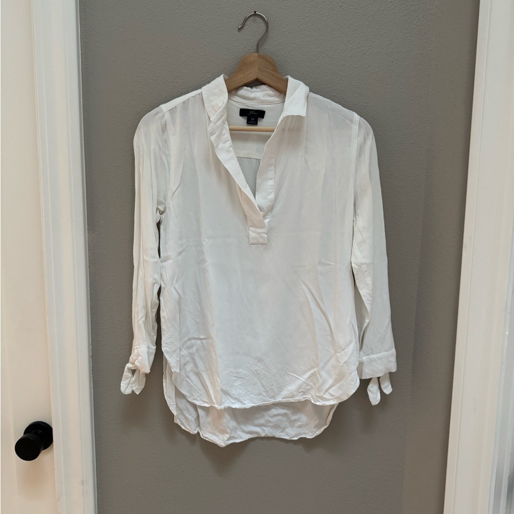 J. Crew Classic White Blouse